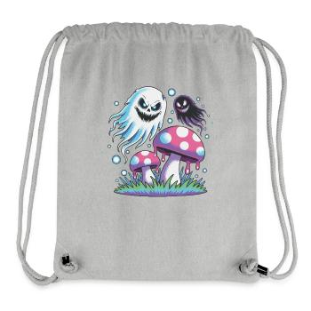 Fantômes et champignons effrayants – Neon Pastel Design - Sac à cordon recyclé Stanley/Stella - gris chiné - Devant