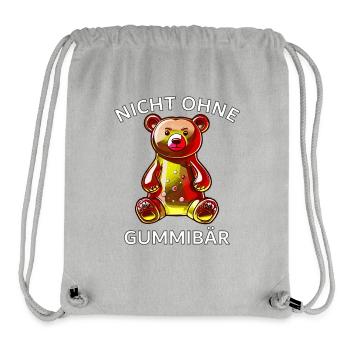 NICHT OHNE GUMMIBÄR - Stanley/Stella recycelter Gym Bag - Grau meliert - Vorne
