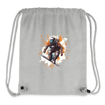 Astronaut Snowboard - Stanley/Stella recycelter Gym Bag - Grau meliert - Vorne