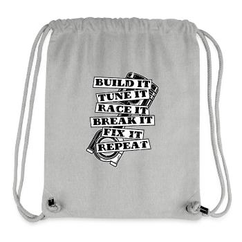 Motorsport – Build It, Tune It, Race It, Fix It - Stanley/Stella Recycled Gym Bag - heather grey - Front