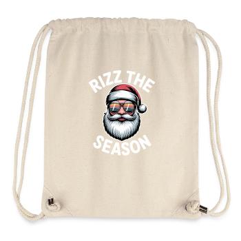 Rizz Die Saison Weihnachtsmann Grafik - Stanley/Stella recycelter Gym Bag - Naturweiß - Vorne