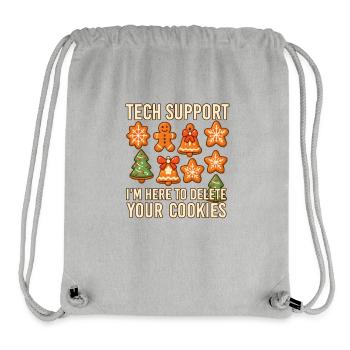 Tech Support Cookies Humor Illustration - Stanley/Stella Recycled Gym Bag - heather grey - Front