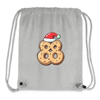 88 Number Cookie Christmas - Stanley/Stella Recycled Gym Bag - heather grey - Front