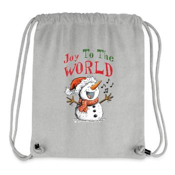 Lustiger singender Schneemann Weihnachtslieder - Stanley/Stella recycelter Gym Bag - Grau meliert - Vorne