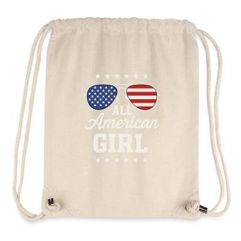 All American Girl Vintage Brillen Design - Stanley/Stella recycelter Gym Bag - Naturweiß - Vorne
