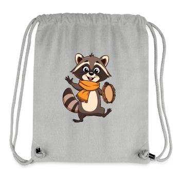 Raccoon Tambourin Tanz - Stanley/Stella recycelter Gym Bag - Grau meliert - Vorne