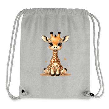 Kuschelige Giraffenbaby Herzfreunde - Stanley/Stella recycelter Gym Bag - Grau meliert - Vorne
