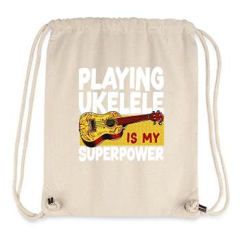 Hawaiian Ukulele Uke Playing - Stanley/Stella recycelter Gym Bag - Naturweiß - Vorne