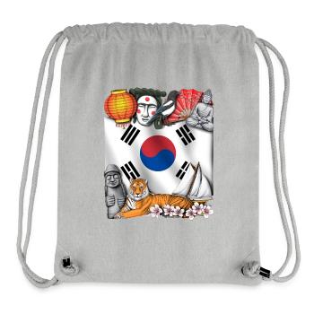 South Korea - Stanley/Stella Recycled Gym Bag - heather grey - Front