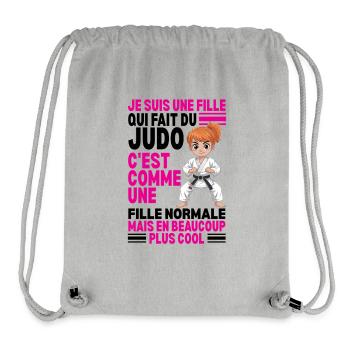 I'm a Girl Who Practices Judo - Stanley/Stella Recycled Gym Bag - heather grey - Front