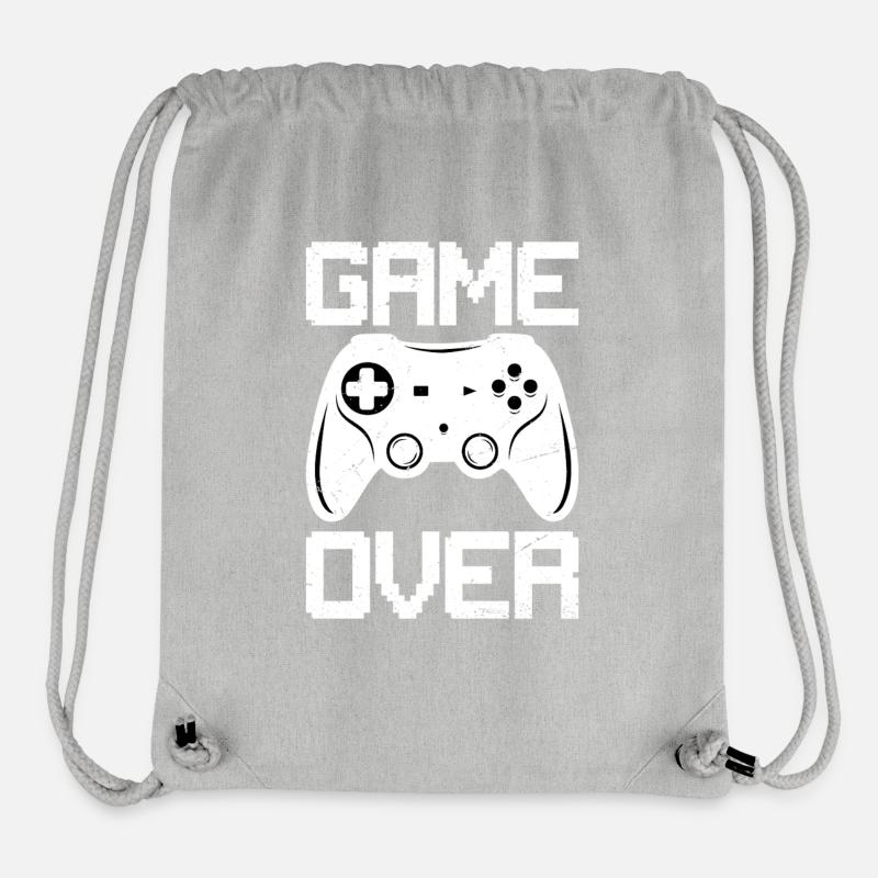 Jeu d’arcade Jeu rétro Space game terminé - Sac à cordon recyclé Stanley/Stella - gris chiné