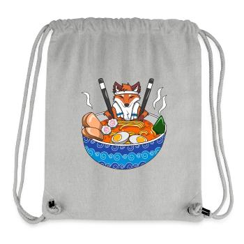 Fox Ramen Japanese Food Kawaii Anime Noodle Lover  - Stanley/Stella Recycled Gym Bag - heather grey - Front