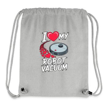 I Love My Saugroboter Saugerroboter - Stanley/Stella recycelter Gym Bag - Grau meliert - Vorne
