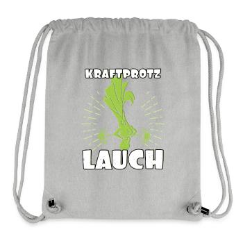 Gewichtheber KRAFTPROTZ LAUCH Lustiges - Stanley/Stella recycelter Gym Bag - Grau meliert - Vorne