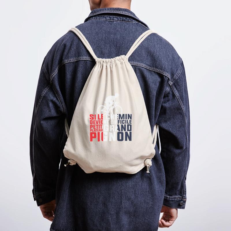 Wenn der Weg schwierig wird – Radfahrer-Geschenk Stanley/Stella recycelter Gym Bag