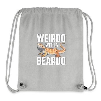 Weirdo mit Bartkind - Stanley/Stella recycelter Gym Bag - Grau meliert - Vorne