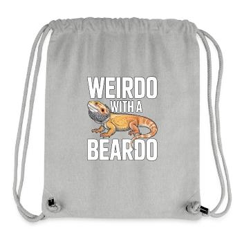 Weirdo mit Bartkind - Stanley/Stella recycelter Gym Bag - Grau meliert - Vorne