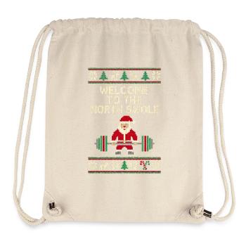 Willkommen im North Swole Funny Christmas Workout - Stanley/Stella recycelter Gym Bag - Naturweiß - Vorne