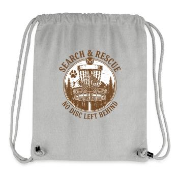 Search And Rescue No Disc Left Behind Disc Golf - Stanley/Stella Recycled Gym Bag - heather grey - Front