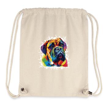 Boxer Hund Tier - Stanley/Stella recycelter Gym Bag - Naturweiß - Vorne