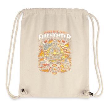 American Firefighter Hero - Stanley/Stella Recycled Gym Bag - natural - Front
