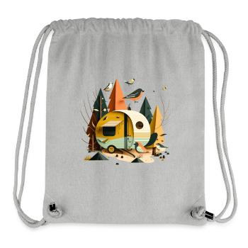 Caravan In The Forest - Stanley/Stella Recycled Gym Bag - heather grey - Front
