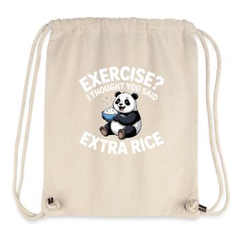 Blague sur le panda au riz - Sac à cordon recyclé Stanley/Stella - blanc naturel - Devant