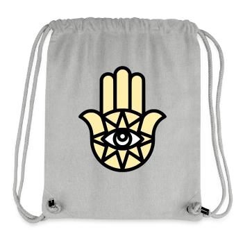 Hamsa Hand of Fatima - Stanley/Stella Recycled Gym Bag - heather grey - Front