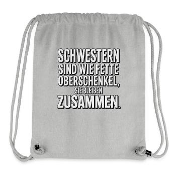 Sisters like fat thighs - Stanley/Stella Recycled Gym Bag - heather grey - Front