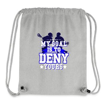 My Goal Is To Deny Yours Lacrosse Design - Stanley/Stella recycelter Gym Bag - Grau meliert - Vorne