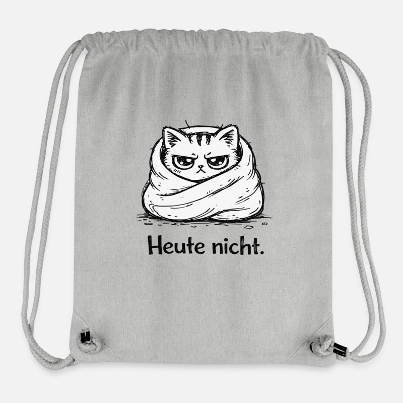 Grumpycat: Not today - Stanley/Stella Recycled Gym Bag - heather grey