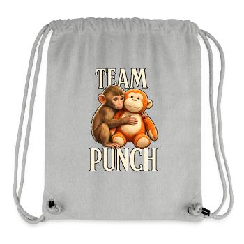 Monkey Punch Baby Graphic Little Punch Big Love - Sac à cordon recyclé Stanley/Stella - gris chiné - Devant