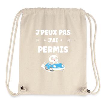 Humour permis de conduire - Sac à cordon recyclé Stanley/Stella - blanc naturel - Devant