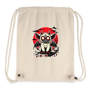 Crimson Moon Bat of Sakura - Stanley/Stella Recycled Gym Bag - natural - Front
