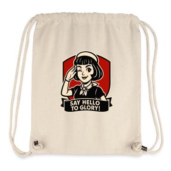 Say Hello to Glory Retro Girl - Stanley/Stella Recycled Gym Bag - natural - Front