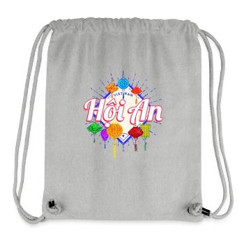 Hoi An Vietnam Retro Lampion Vintage Souvenir - Stanley/Stella recycelter Gym Bag - Grau meliert - Vorne