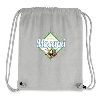 Macapá Amapá Brazil Retro Toucan Vintage Holiday - Stanley/Stella Recycled Gym Bag - heather grey - Front