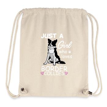 Just A Girl Who Loves Border Collies Dog Art - Stanley/Stella Recycled Gym Bag - natural - Front