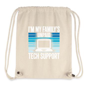 I'm My Family's Unpaid Tech Support Funny Quote - Stanley/Stella Recycled Gym Bag - natural - Front