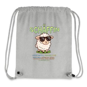 Schäffin Substantiv, feminin, die - Stanley/Stella recycelter Gym Bag - Grau meliert - Vorne