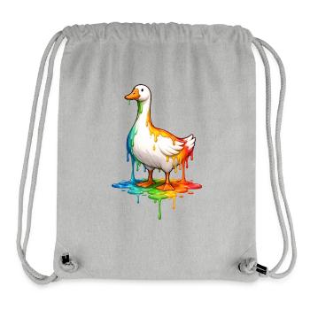 Goose in bright colors - Stanley/Stella Recycled Gym Bag - heather grey - Front