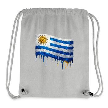 Uruguay Tropfenkunst Flagge - Stanley/Stella recycelter Gym Bag - Grau meliert - Vorne