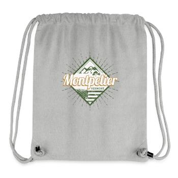 Montpelier, Vermont City, United States, USA - Stanley/Stella Recycled Gym Bag - heather grey - Front