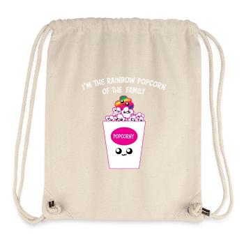 Rainbow Popcorn Family Cute Pride Graphic - Stanley/Stella recycelter Gym Bag - Naturweiß - Vorne