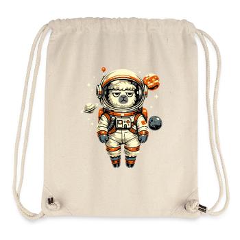 Grumpy Alpaca Astronaut in Space - Stanley/Stella Recycled Gym Bag - natural - Front
