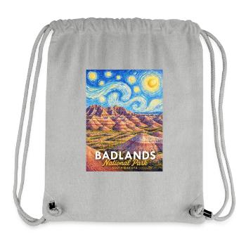 Badlands National Park Van Gogh Panorama - Stanley/Stella Recycled Gym Bag - heather grey - Front