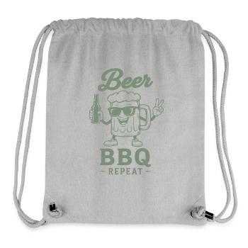 BEER BBQ REPEAT Grillen Bier Grafik - Stanley/Stella recycelter Gym Bag - Grau meliert - Vorne