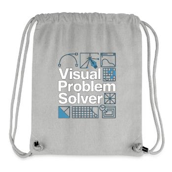 Graphiste Problème visuel Designer créatif - Sac à cordon recyclé Stanley/Stella - gris chiné - Devant