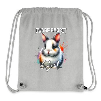 Dwarf Rabbit Girl Dwarf Rabbit - Stanley/Stella Recycled Gym Bag - heather grey - Front