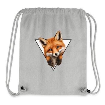 Fuchs im Dreieck-Illustration - Stanley/Stella recycelter Gym Bag - Grau meliert - Vorne